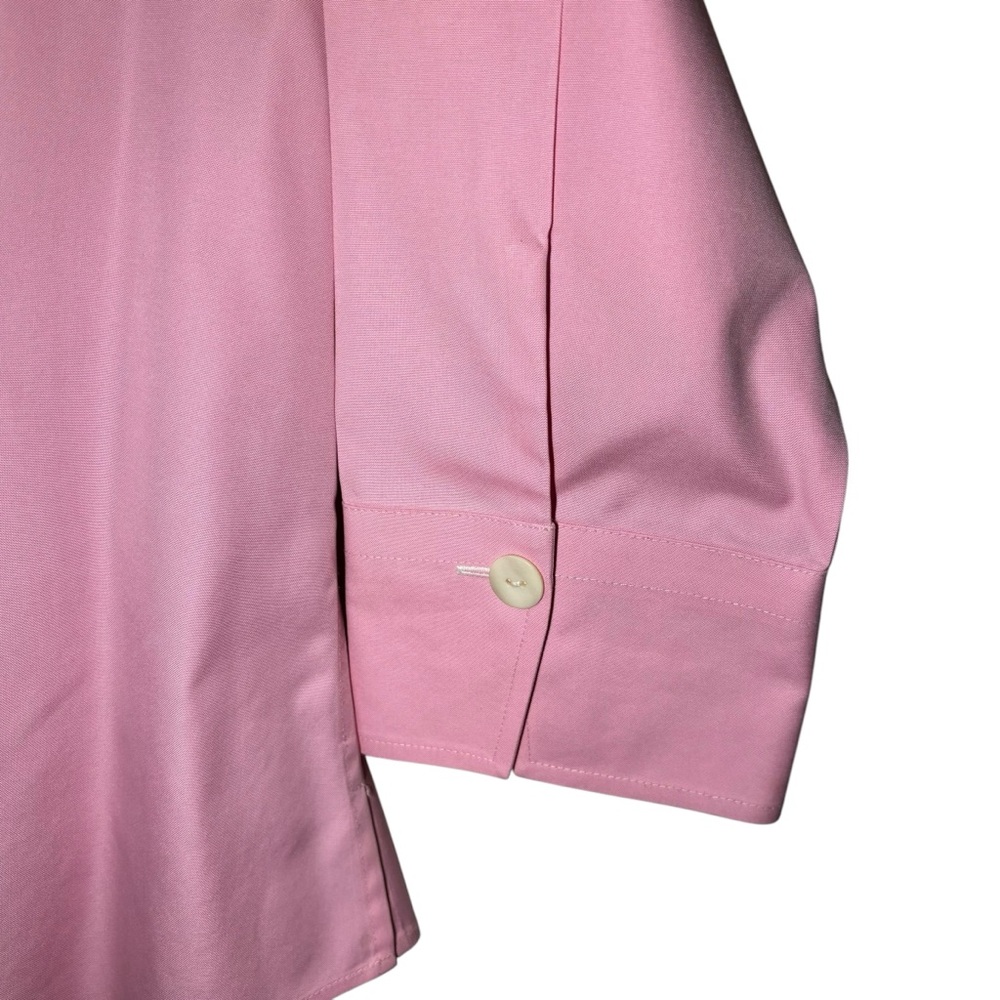 Foxcroft Women's Size 8 Button Down Collared Pink 3/4 Length Sleeves Paityn - Picture 3 of 6